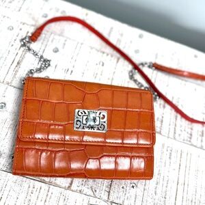 Brighton Casual Colorful  Convertible Wallet Croc-Embossed Crossbody
